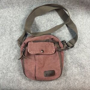 Maze Exclusive Canvas Crossbody Bag Small Maroon Durable Utility Messenger
